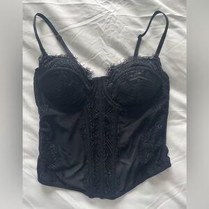 Garage Chrishell Lace Mesh Bustier Corset, size xs.